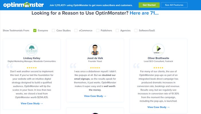 OptinMonster customer review OptinMonster customer review