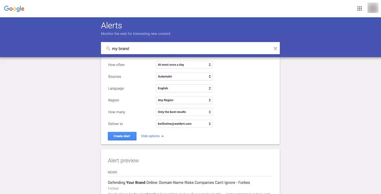 Google Alerts Google Alerts