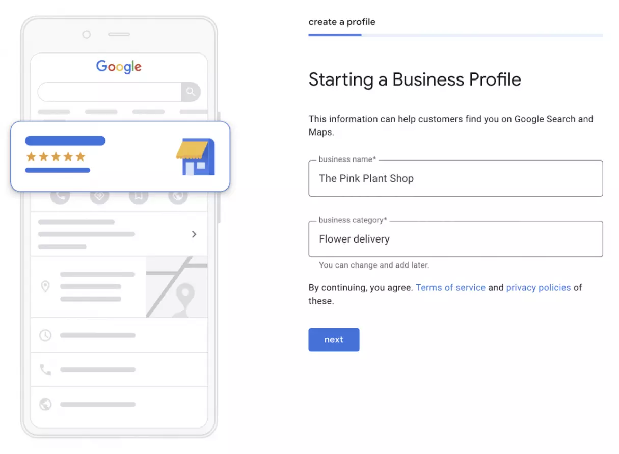 Add Your Business Name and Choose a Category Add Your Business Name and Choose a Category