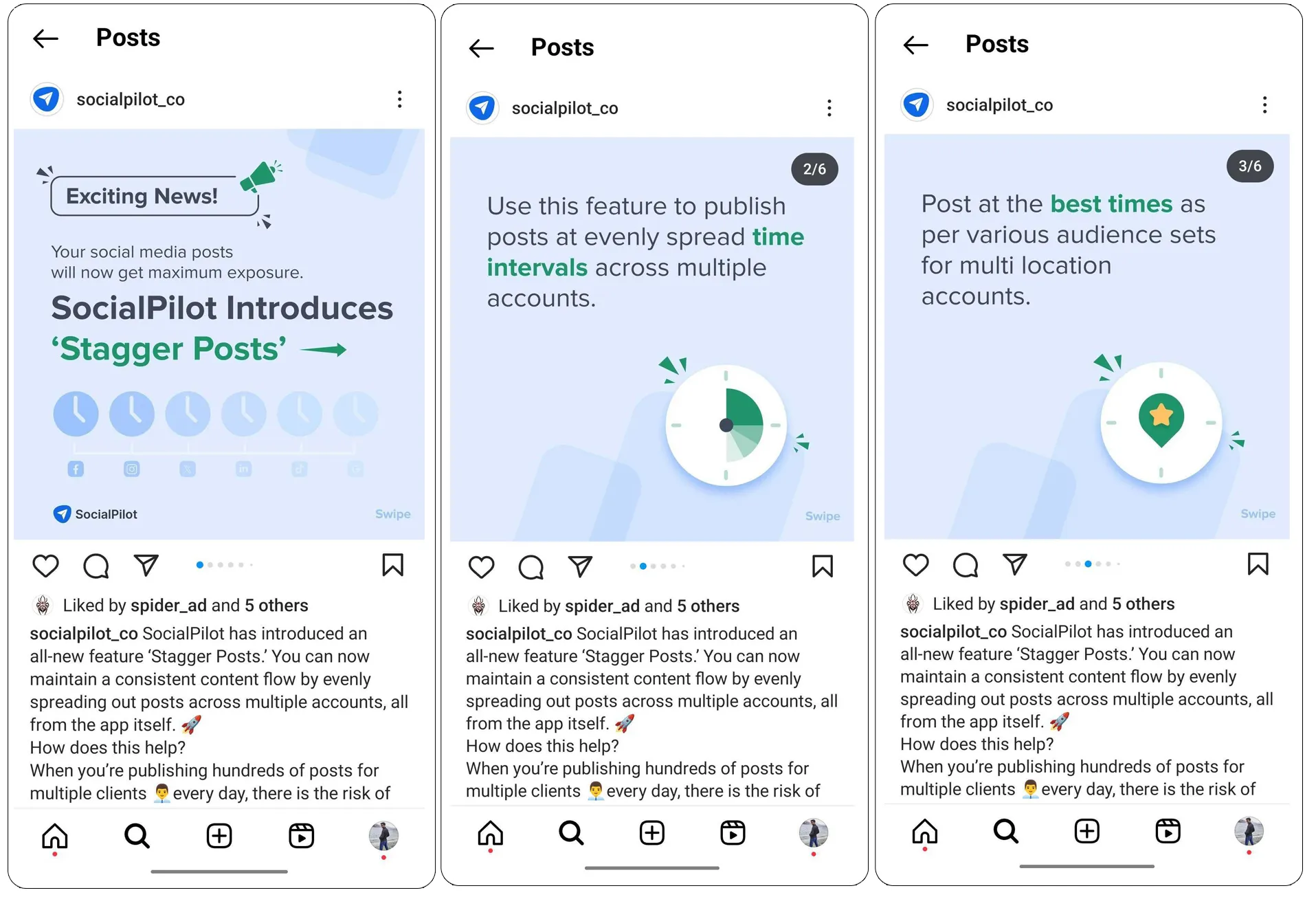 Instagram carousels at SocialPilot