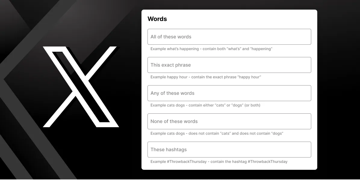 Twitter Advanced search filter for Business Growth 