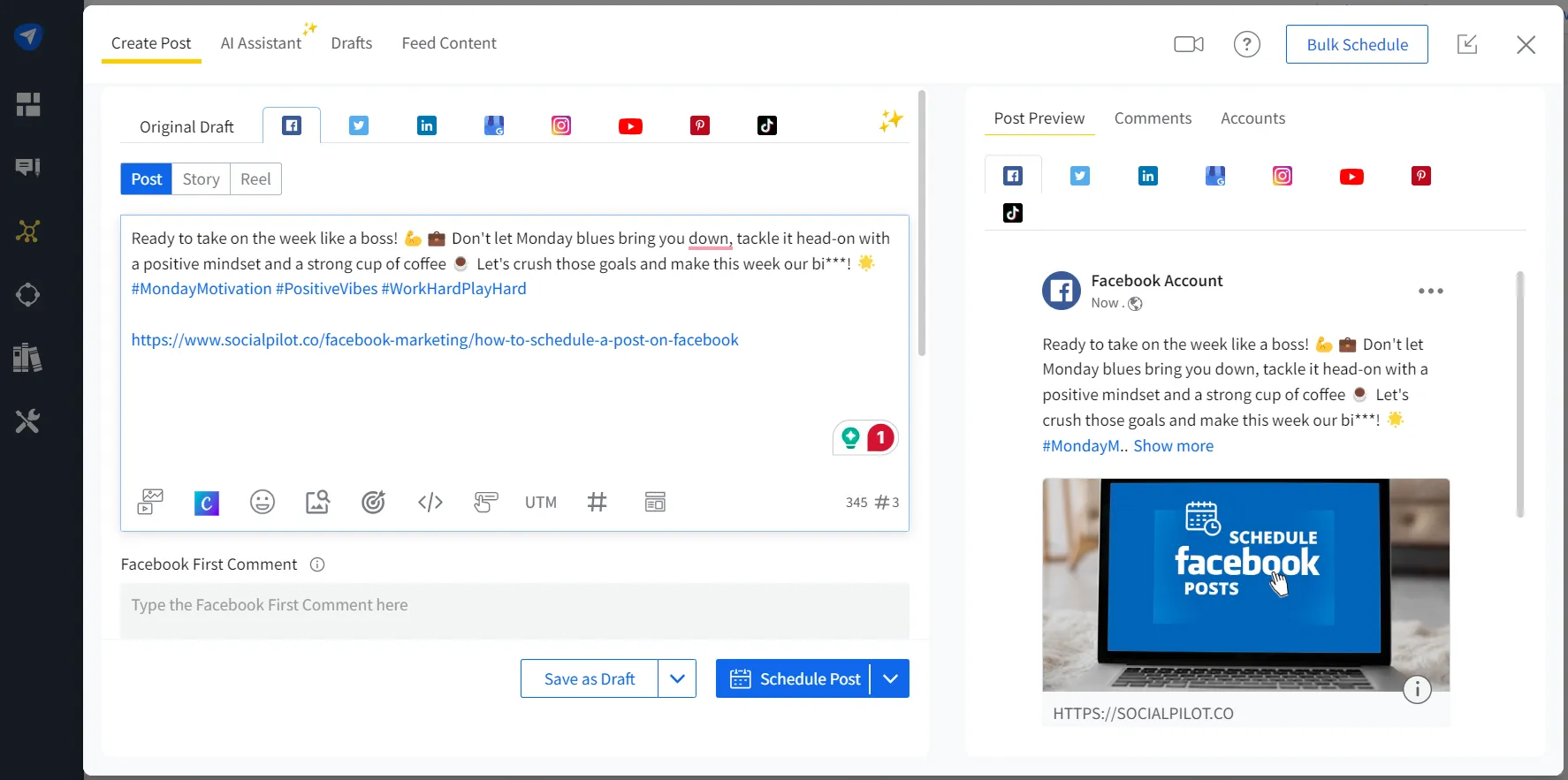 See your post preview before setting post date
