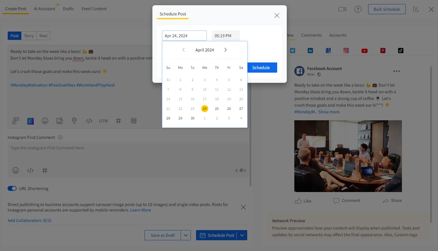 Schedule Post Schedule Post