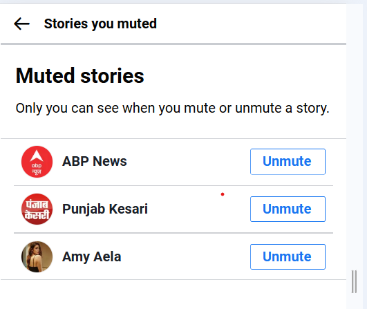 unmute Facebook stories 