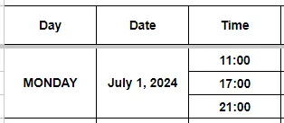 Designate a Month and First Week