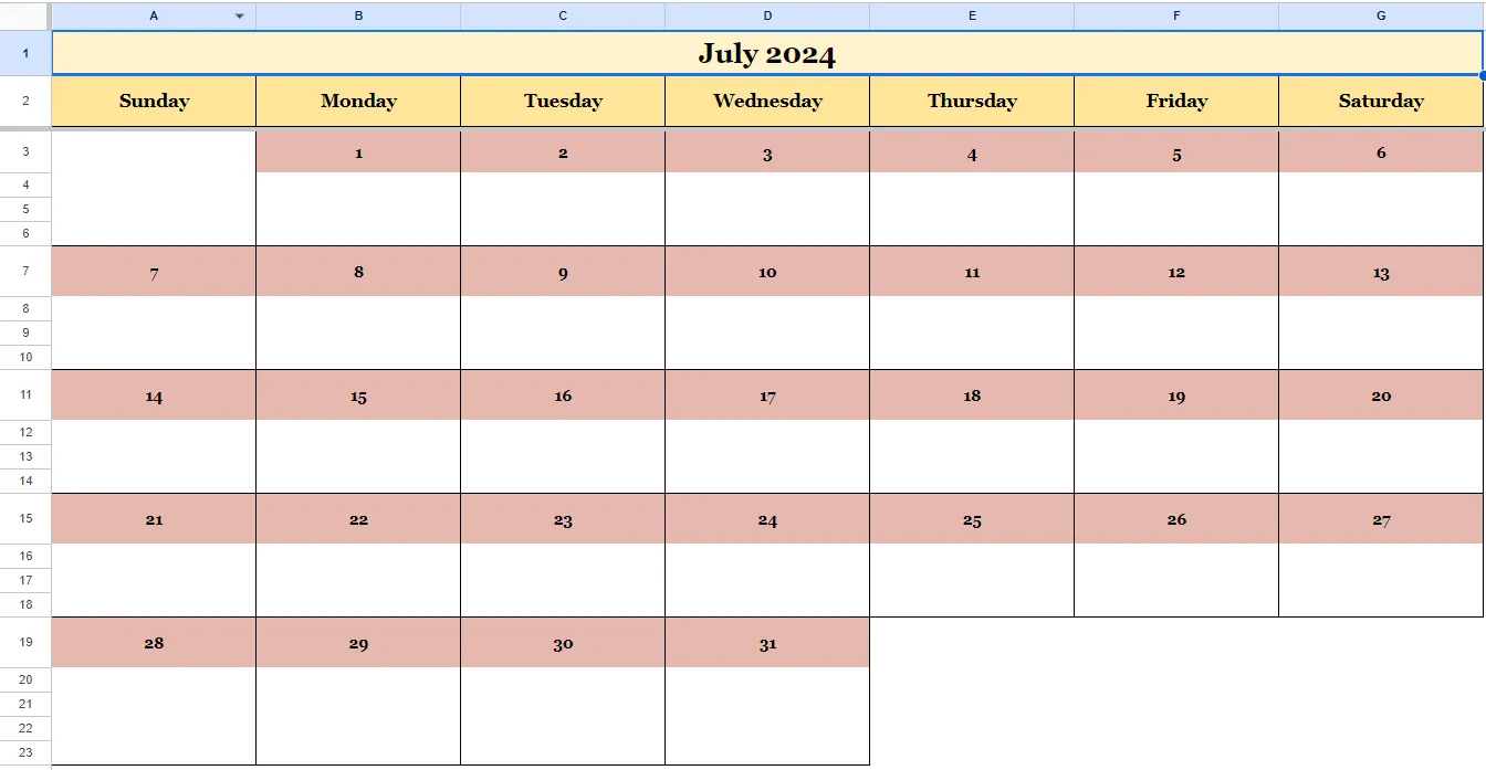 Customize Your Calendar with Formatting