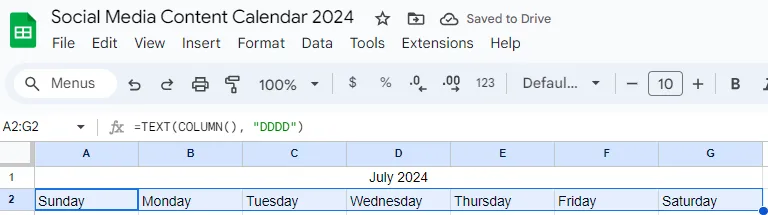 drag the selector from A – G
