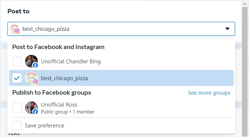 Select Profile to Schedule Post Select Profile to Schedule Post