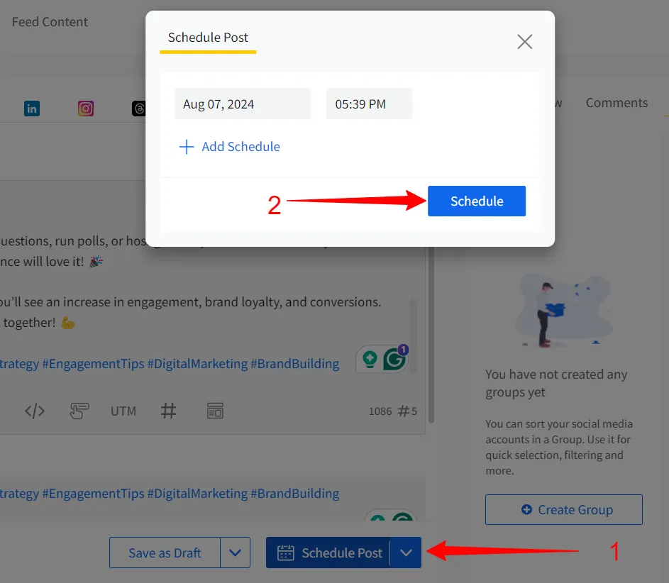schedule a post for a suitable time schedule a post for a suitable time