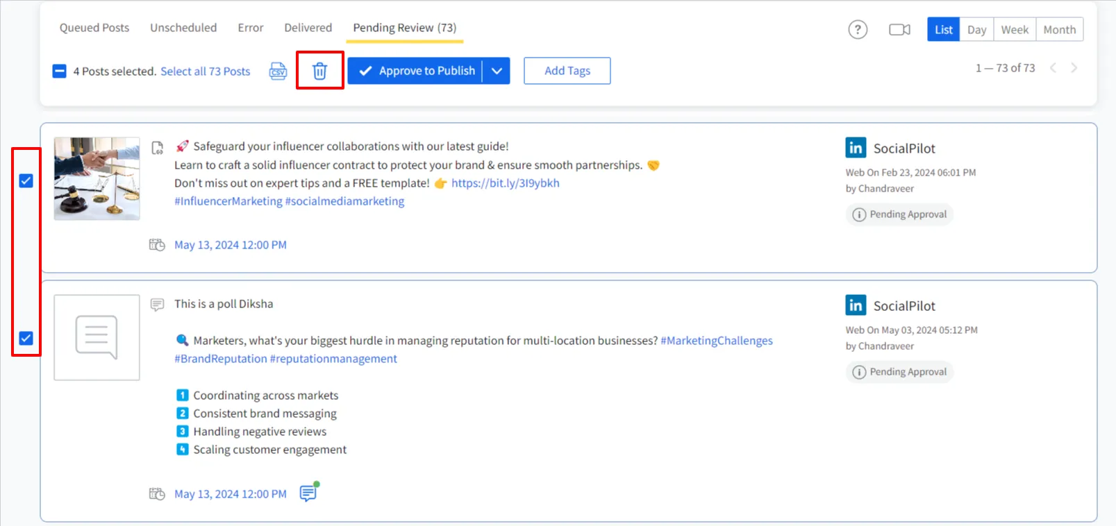 Select the Reel or Reels Select the Reel or Reels