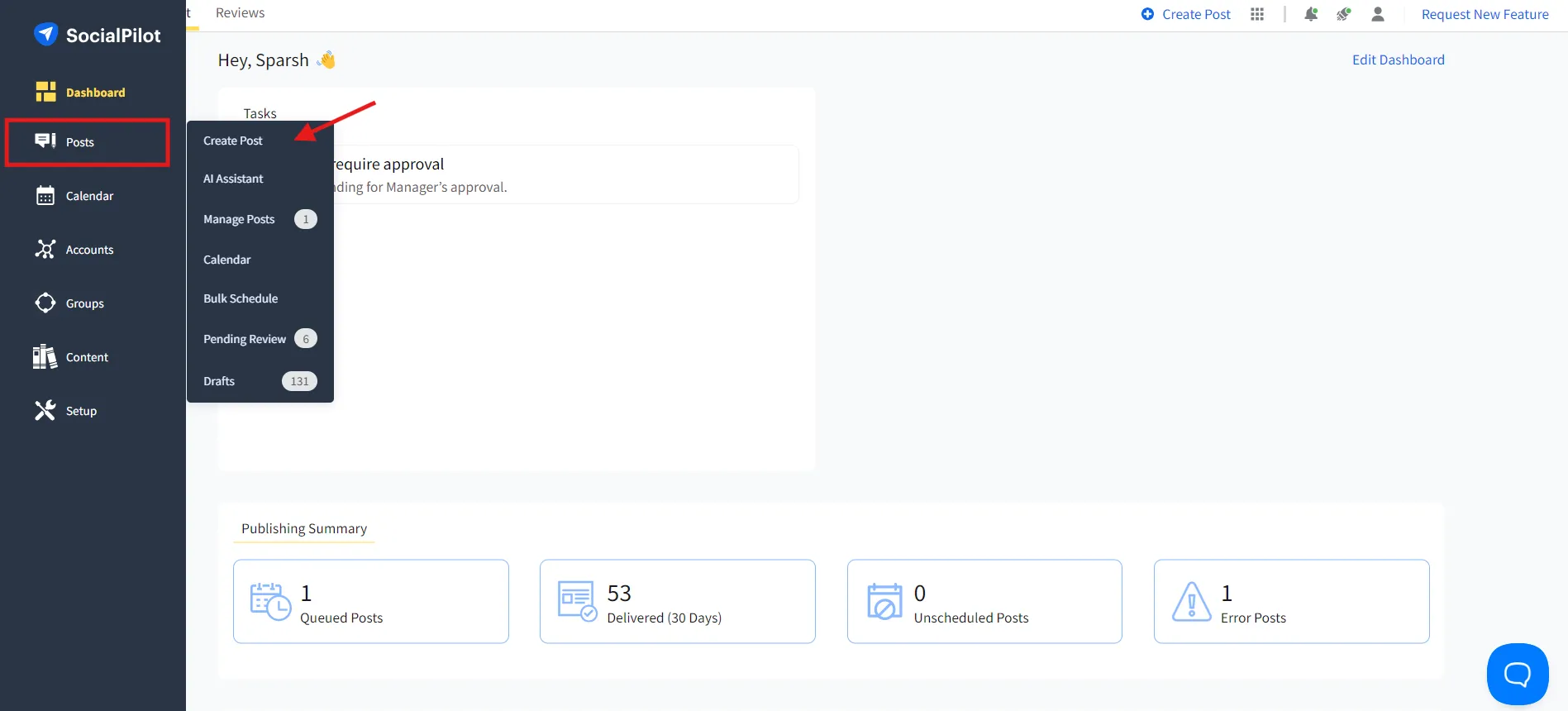 Create a Facebook post for your page