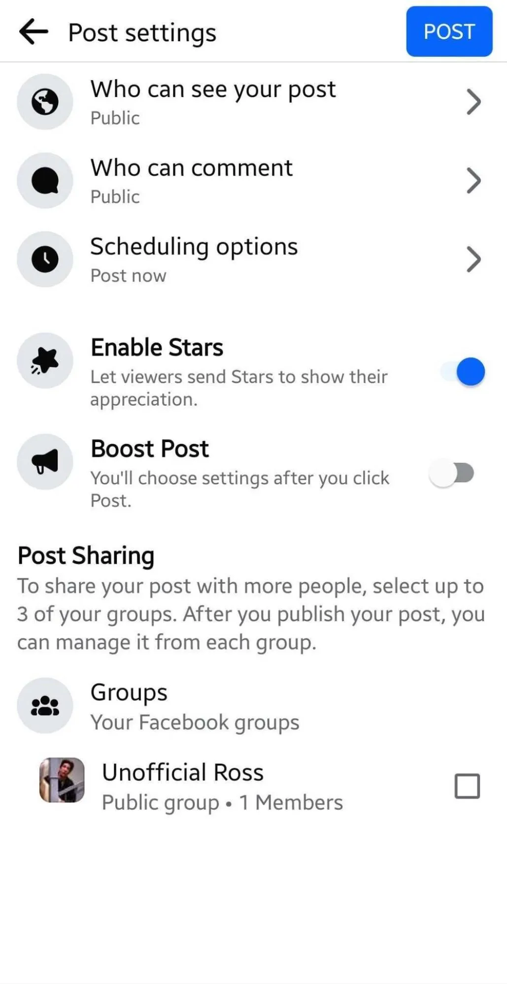 Schedule Your Post and Update settings