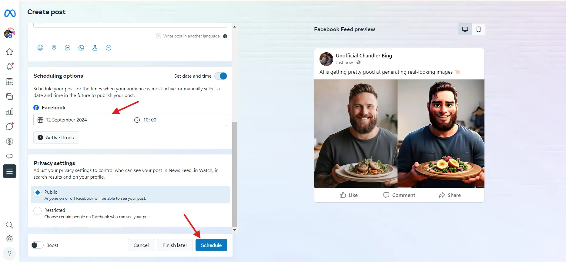 Click on Schedule complete process