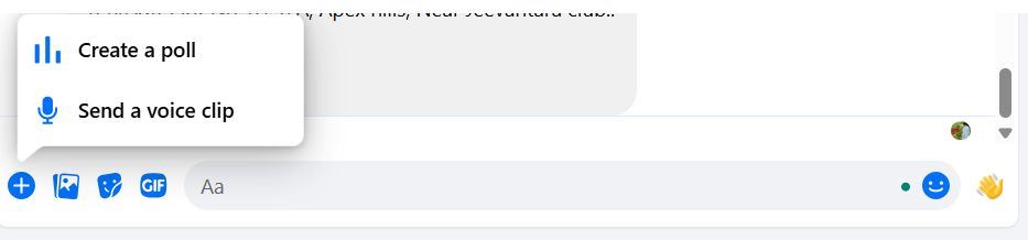 Create a poll in messenger group