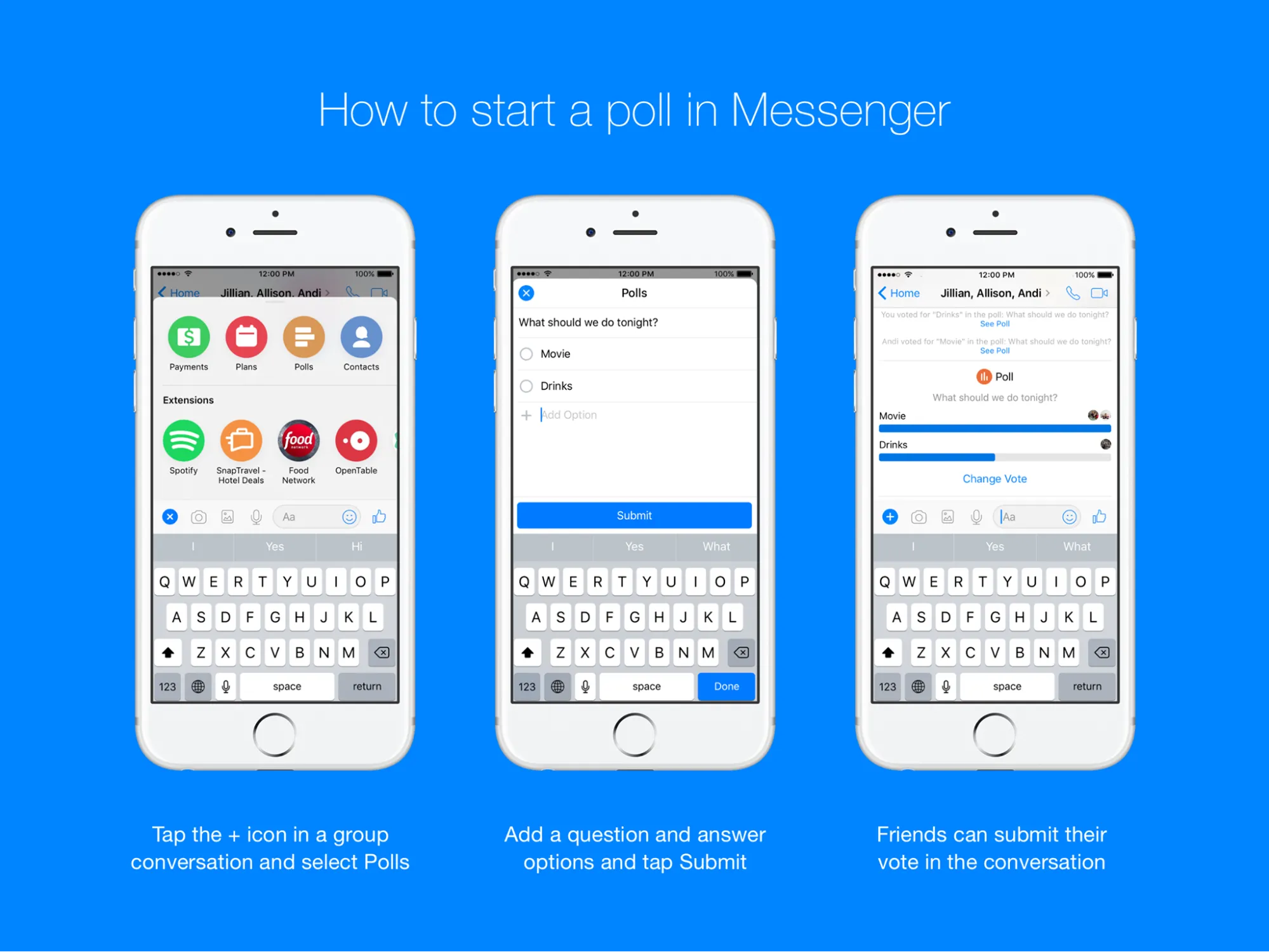 Facebook poll on messenger Facebook poll on messenger