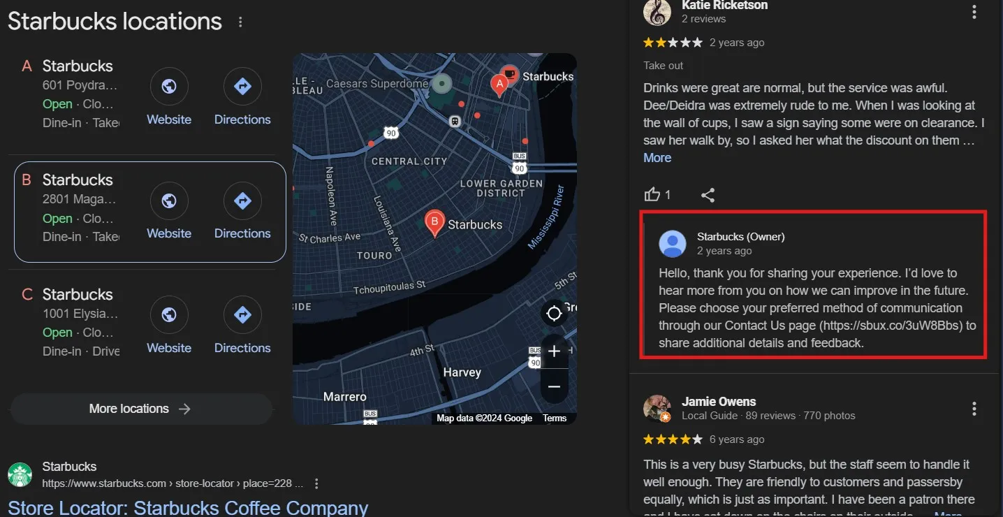 Responding to a negative customer review