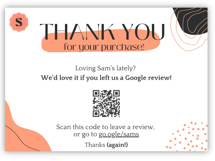 Review request card