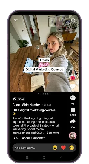 keyword-rich text in video overlays