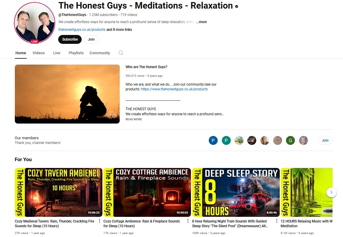 Calming faceless Youtuber