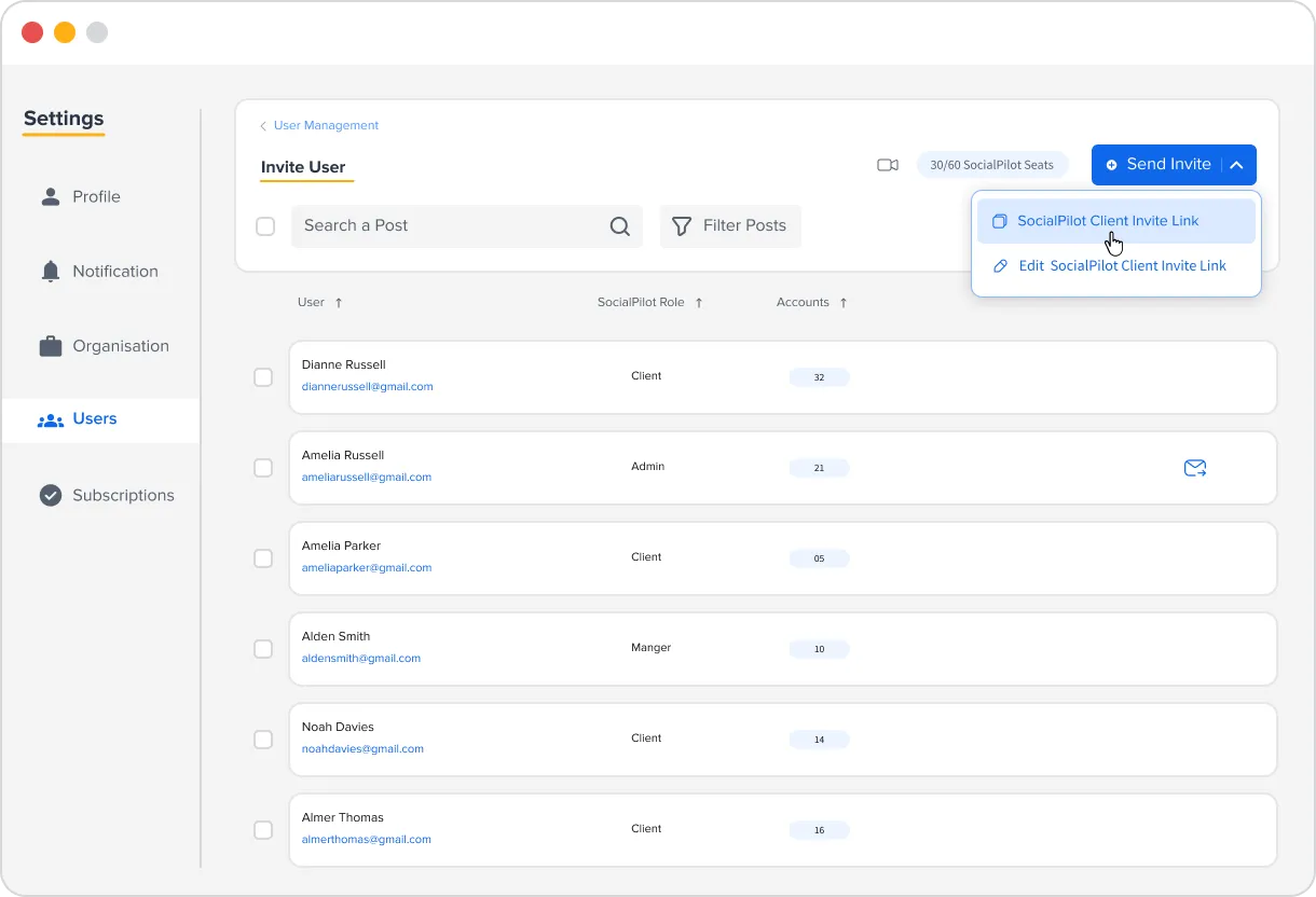 Client Management with SocialPilot