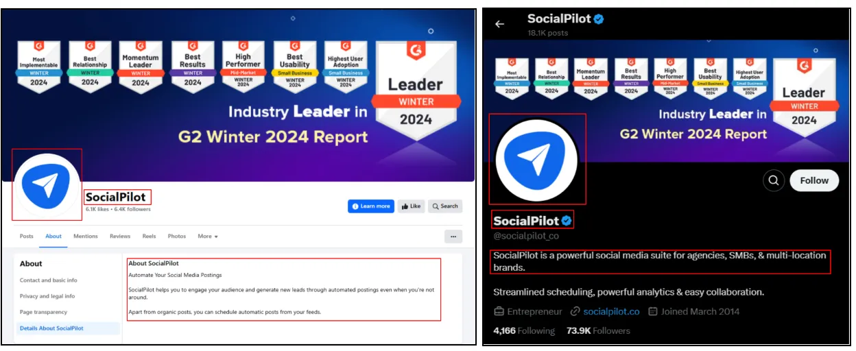 Consistent social profiles