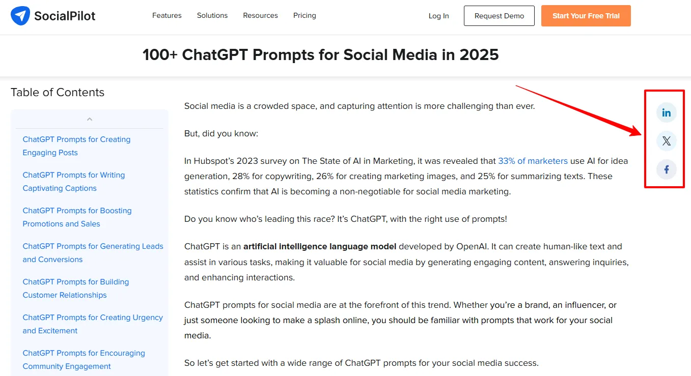 Implement Social Sharing Buttons