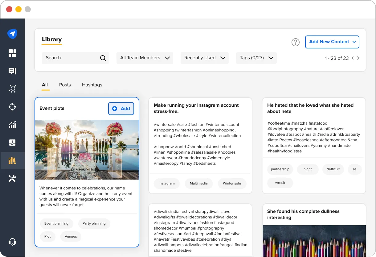 Content Library in SocialPilot