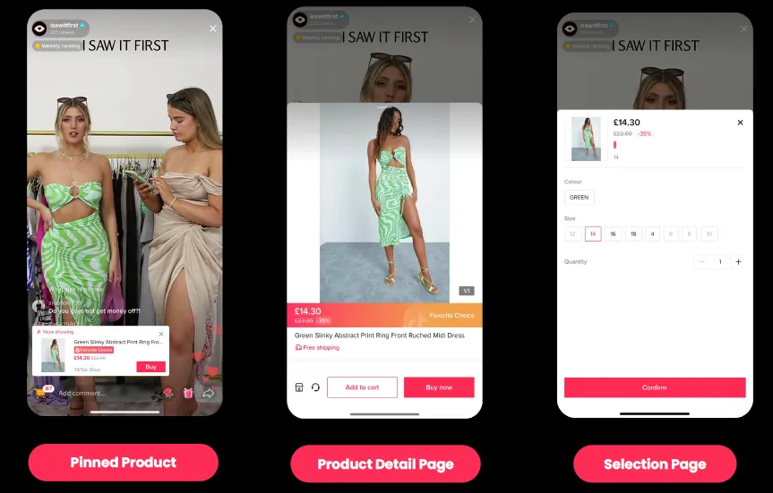 Live stream shopping on tiktok