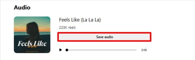 Saving your favorite trending audio