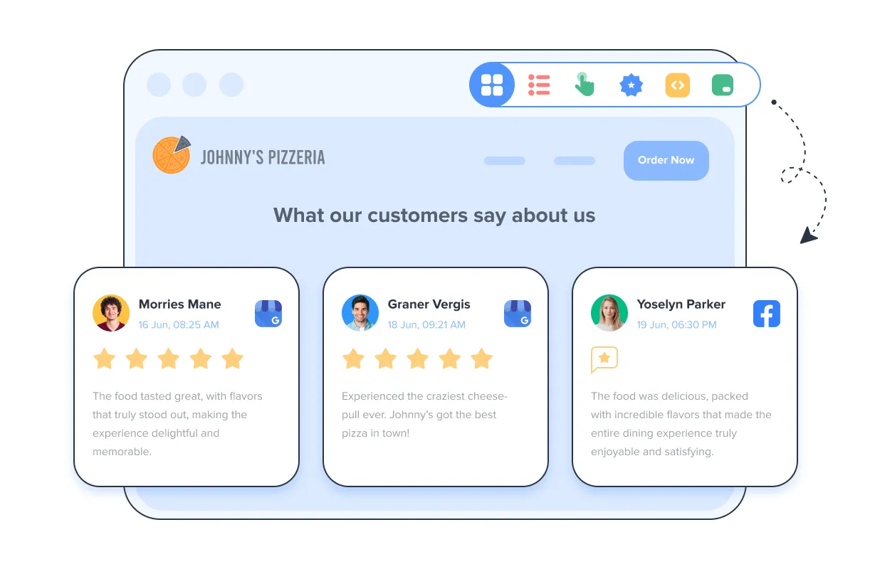 Show Your Latest Reviews on the Website