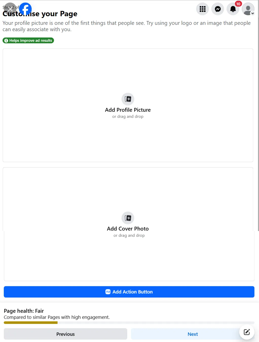 Upload Visual Elements and Add Action Butto