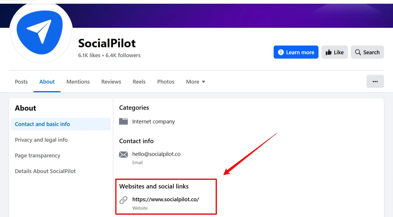 backlink your website on social