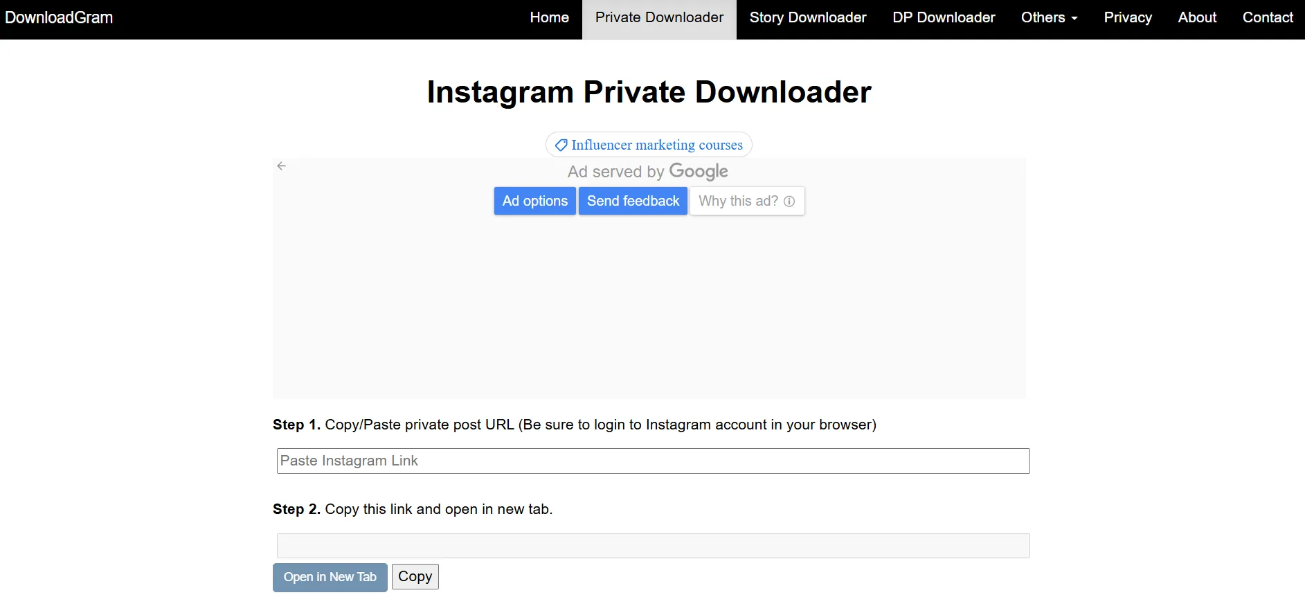 downloadgram interface