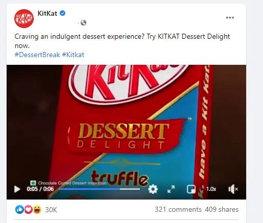 A Facebook post by KitKat