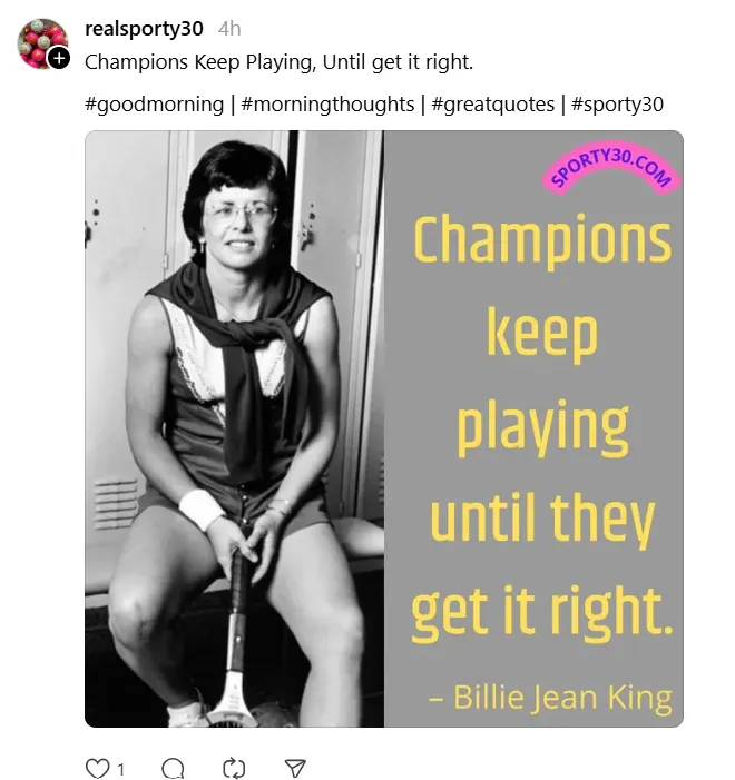 A Thread post with hashtags