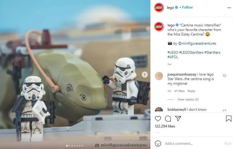 An Instagram post by Lego