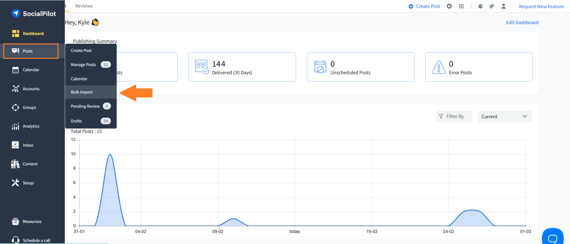 Bulk Schedule Posts on Facebook Using SocialPilot