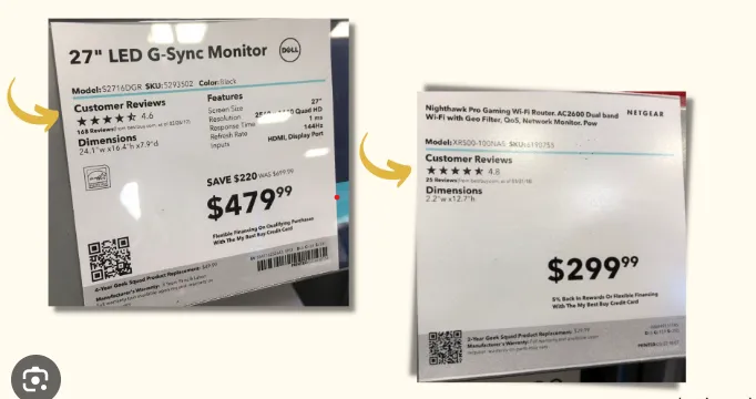 Customer ratings and feedback used in offline review marketing