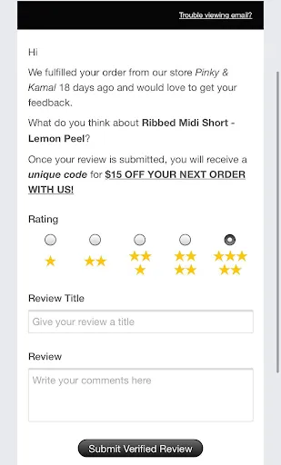 Ethically incentivizing customers to leave reviews