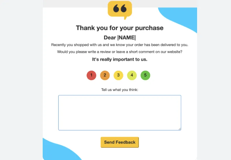 Express gratitude in email review request 