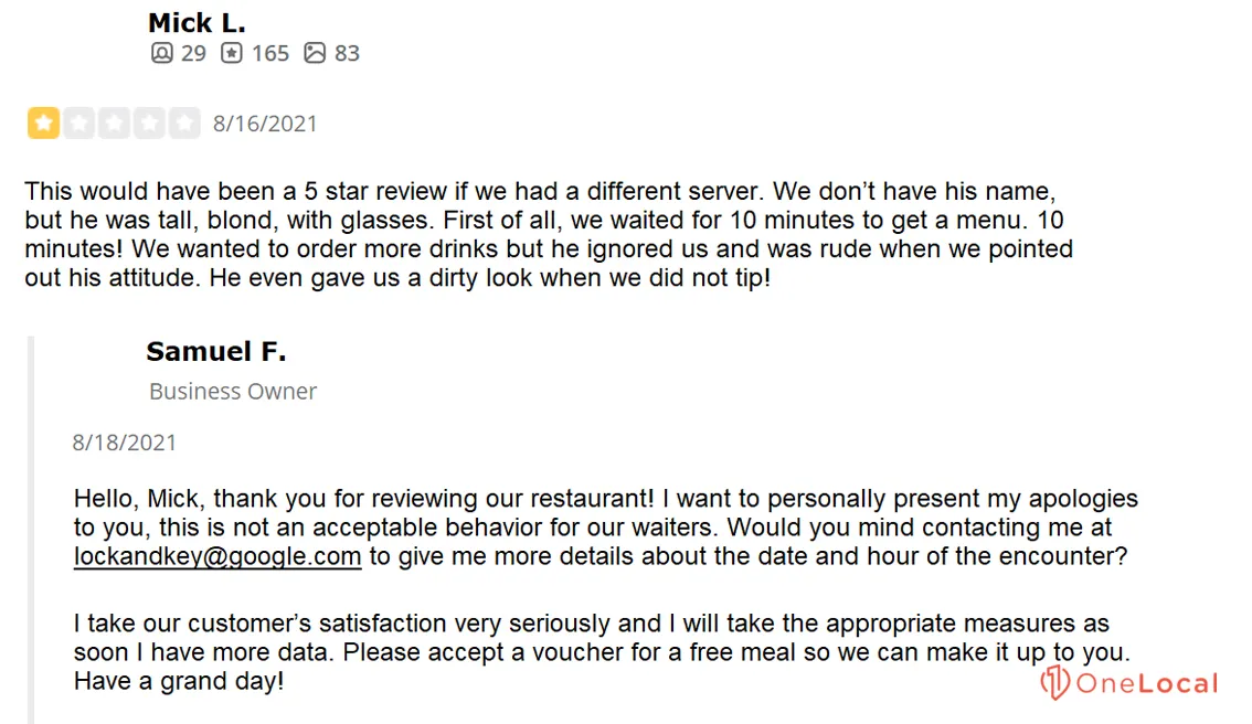 How to address negative reviews