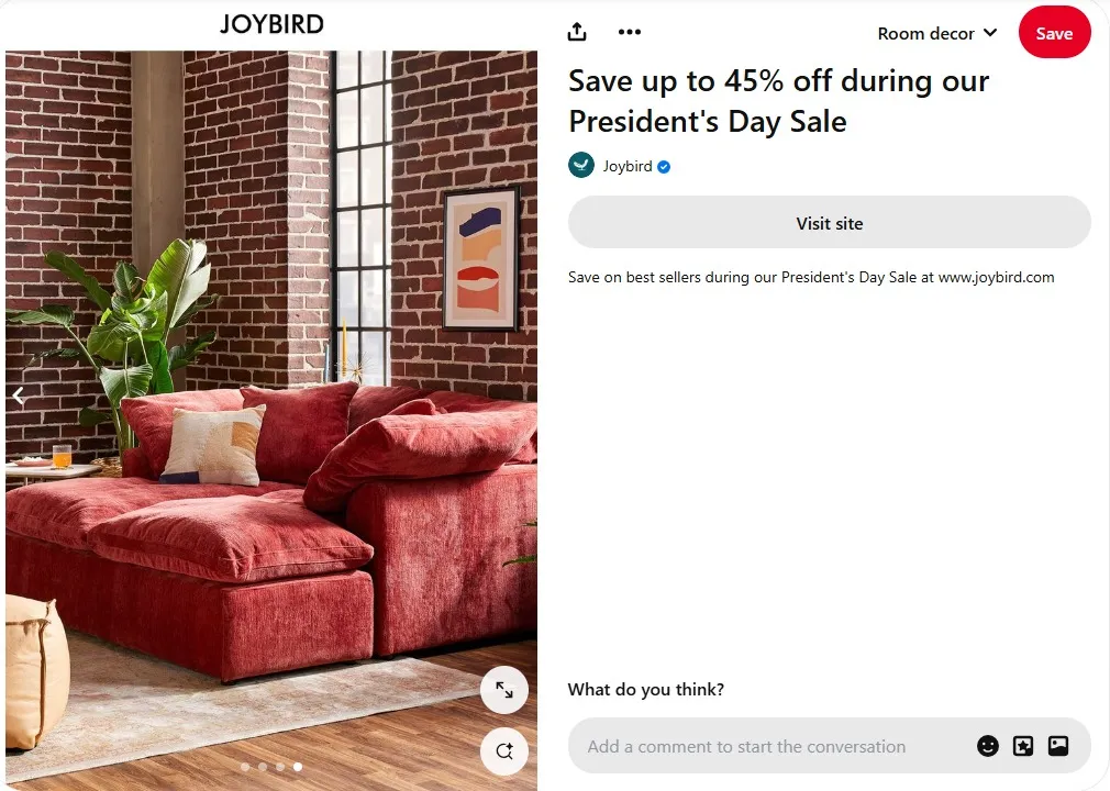 Pinterest to Website