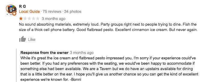 Responding to negative feedback