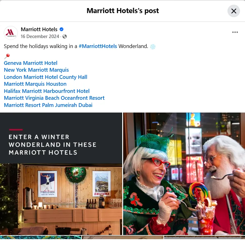 Seasonal campaign for hotels