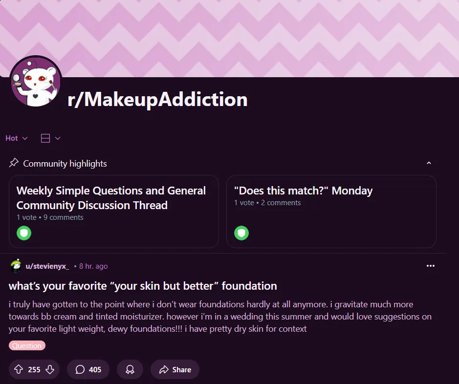 Sephora community for loyal customers