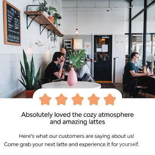 Showcasing reviews on Social Media