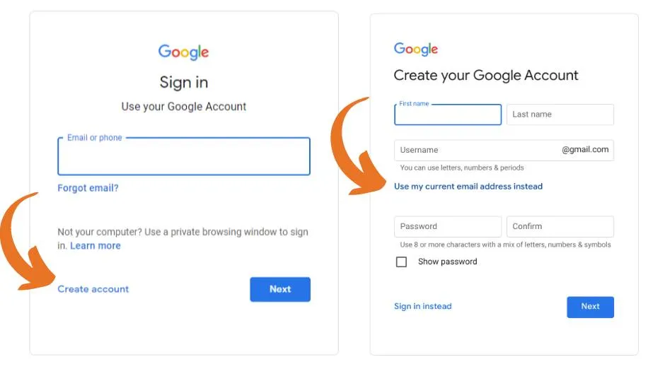 Signing in using a non-Gmail id