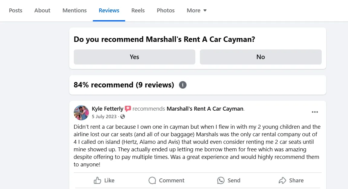 Social Media Review on Facebook