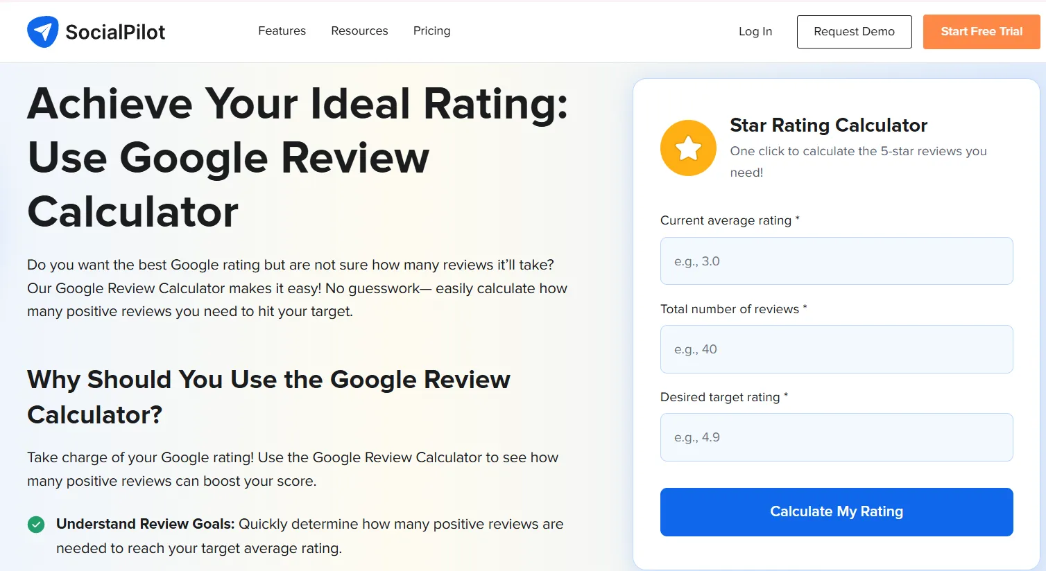 SocialPilot Reviews Star Rating Calculator