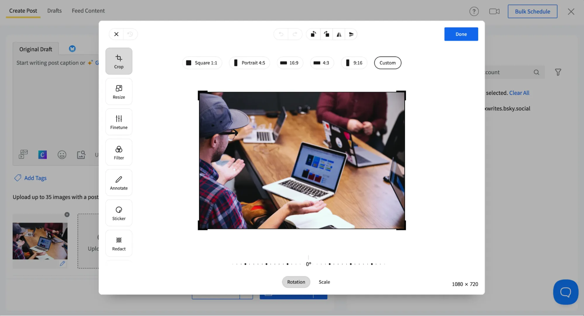 SocialPilot image editor